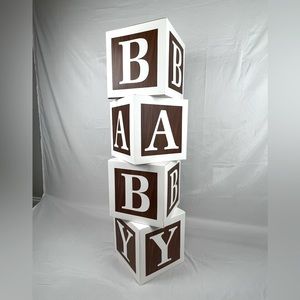 Life Size “BABY” Building Blocks Baby Shower or Gender Reveal Decor